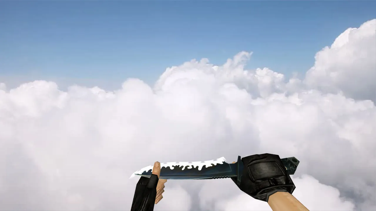 Скриншот Модель ножа Knife Neon White для CS 1.6: v_/p_/w_ модели, звук, анимации осмотра и качество текстур