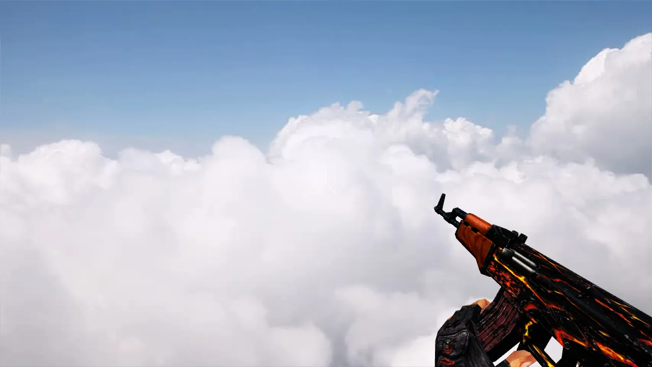 Скриншот Модель v_ и p_ Default AK-47 Fire для CS 1.6: звуки, анимация осмотра, текстуры, установка в папку models