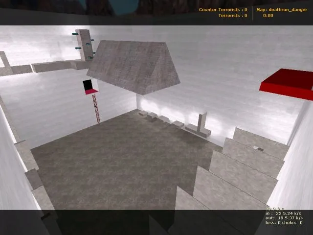 Скриншот  Скачать карту deathrun_danger для CS 1.6: трамплины, ловушки, точки, .nav и оптимизация под сервер