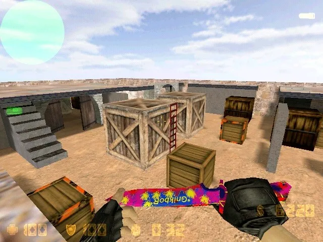 Скриншот de_dust3_mini для CS 1.6: мини-карта для бодрых раундов, точки, маршруты, .nav и оптимизация