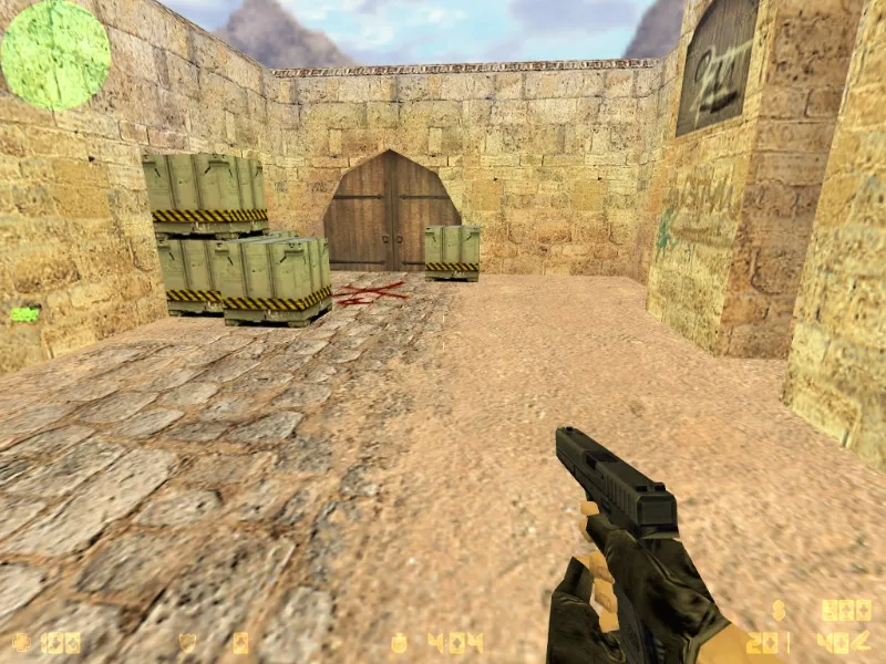 Скриншот  de_dust25 карта для CS 1.6: точки, раунды за CT/T, оптимизация wpoly/epoly и .nav для ботов