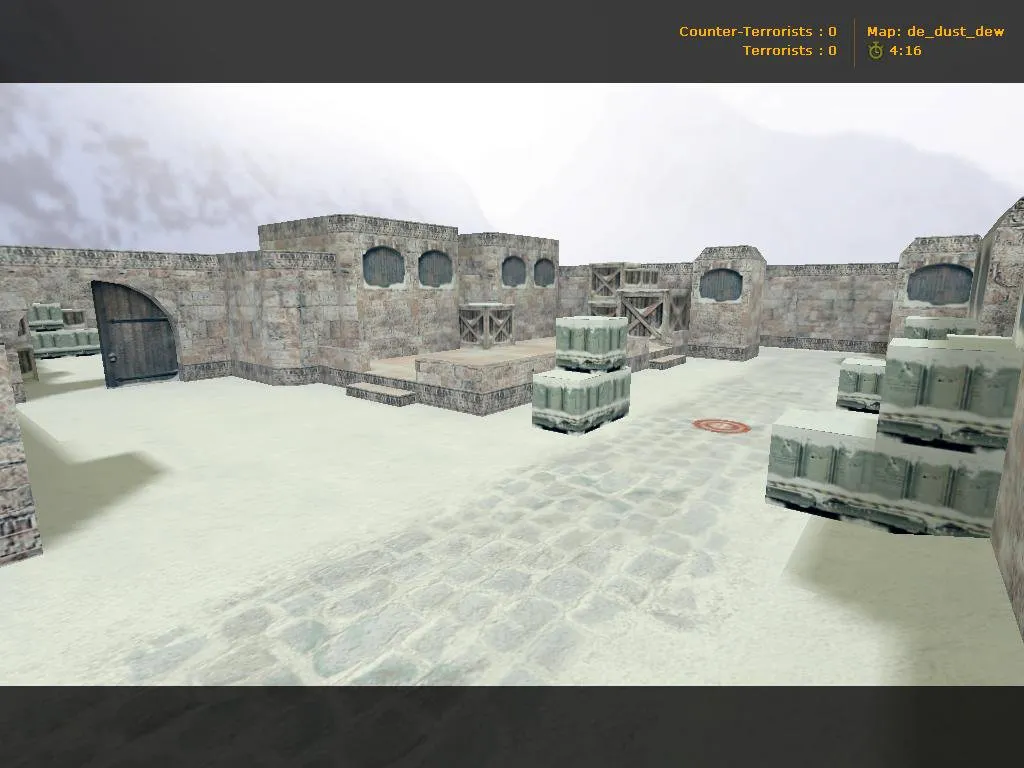 Скриншот  de_dust_dew для CS 1.6: точки, раунды и оптимизация карты под 4554/8610