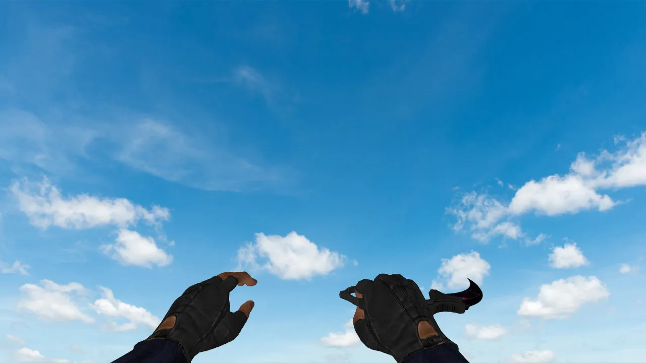 Скриншот  Модель ножа v_ kерамбит «Волны» p_ w_ для CS 1.6: звук, анимация осмотра и текстуры без вирусов