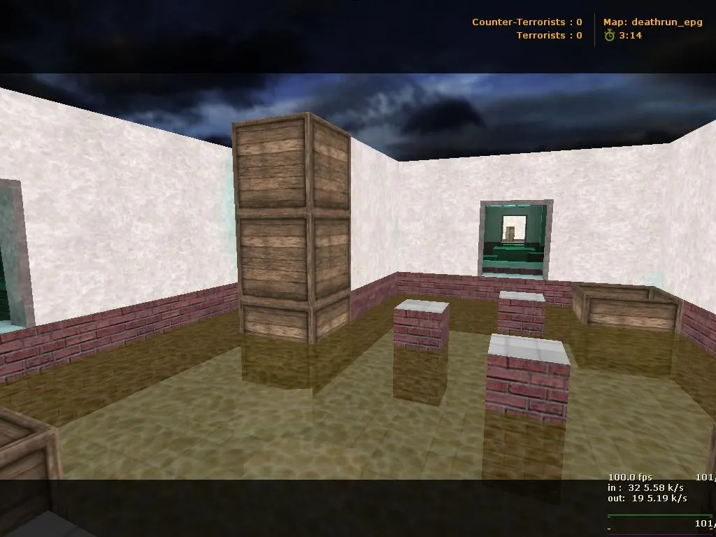 Скриншот  Карта deathrun_epg для CS 1.6: баланс сторон, точки, .nav для ботов и оптимизация wpoly/epoly