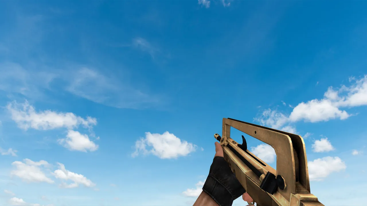 Скриншот  Пак моделей оружия Golden Weapon Pack для CS 1.6: v_, p_, w_ модели, звуки, анимация осмотра и настройки качества текстур