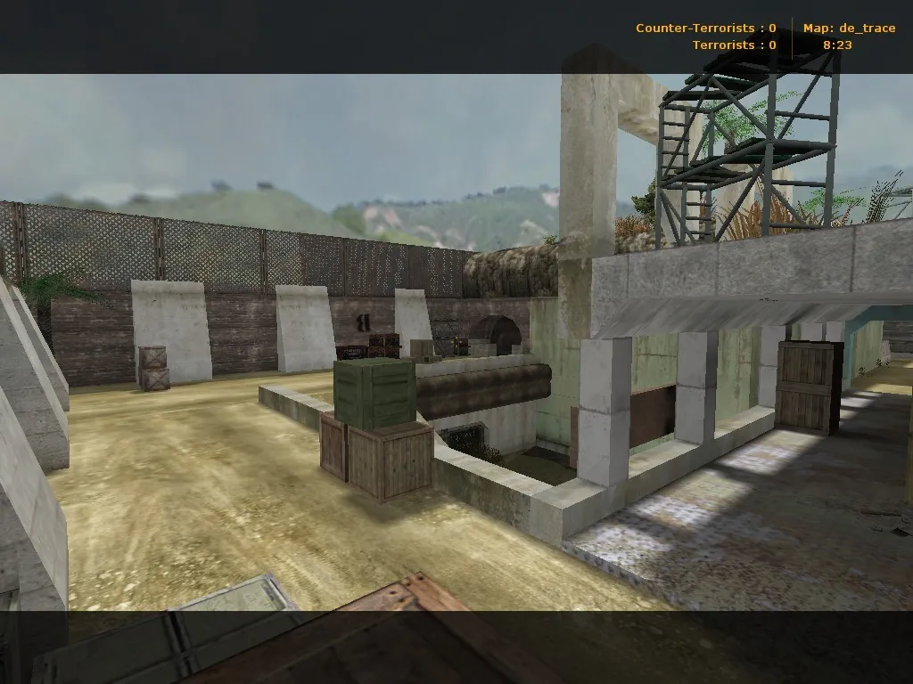 Скриншот  Карта de_trace для CS 1.6: тактики, баланс и оптимизация