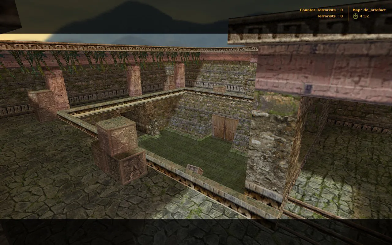 Скриншот  de_artefact для CS 1.6: карта, тактика сторон, боты .nav, оптимизация wpoly/epoly и баланс