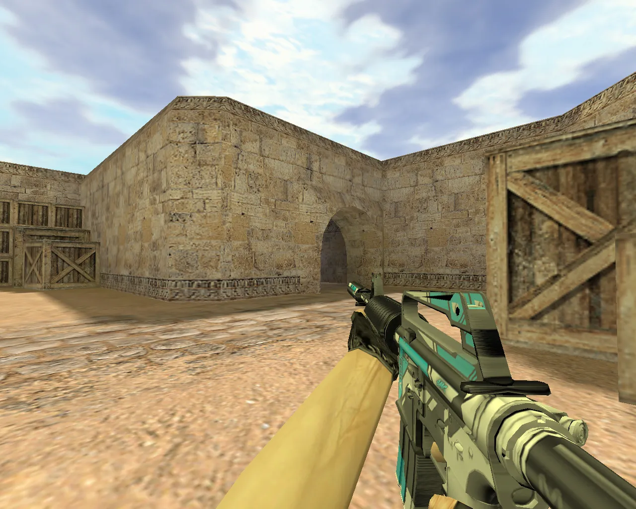 Скриншот Модель «М4А1 Эволюция» v_m4a1 p_m4a1 w_m4a1 для CS 1.6: звук, анимация осмотра, текстуры, настройка