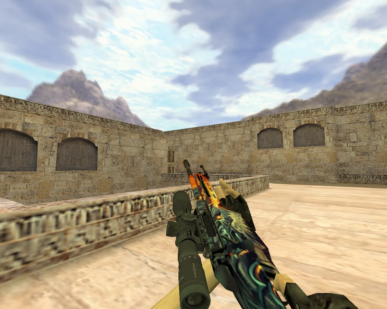 Скриншот Модель «SSG-08 Пламя дракона» для CS 1.6 — Идеальная замена