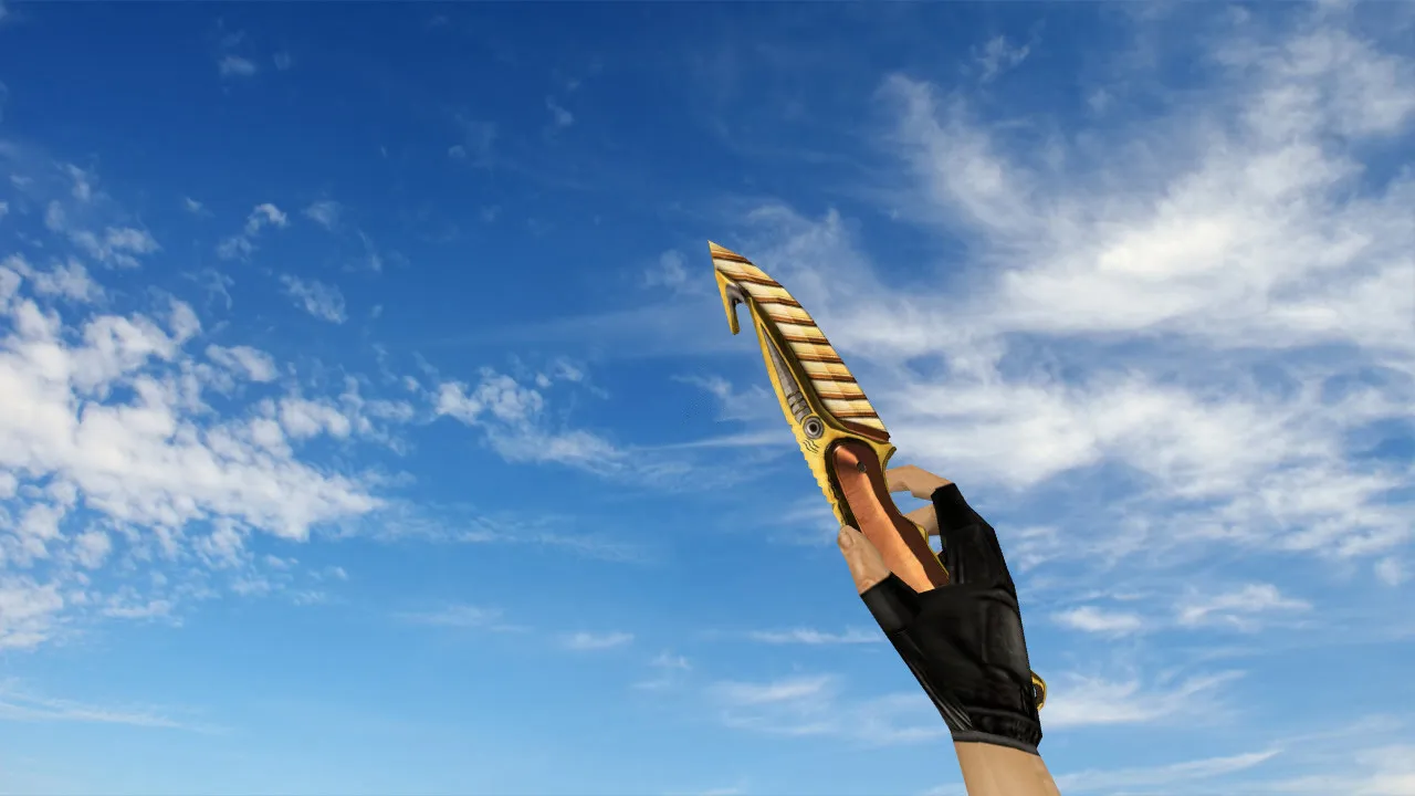 Скриншот Модель «Gut Knife Warmech» v_ модели и анимация осмотра для CS 1.6: звуки, текстуры, качество и настройка