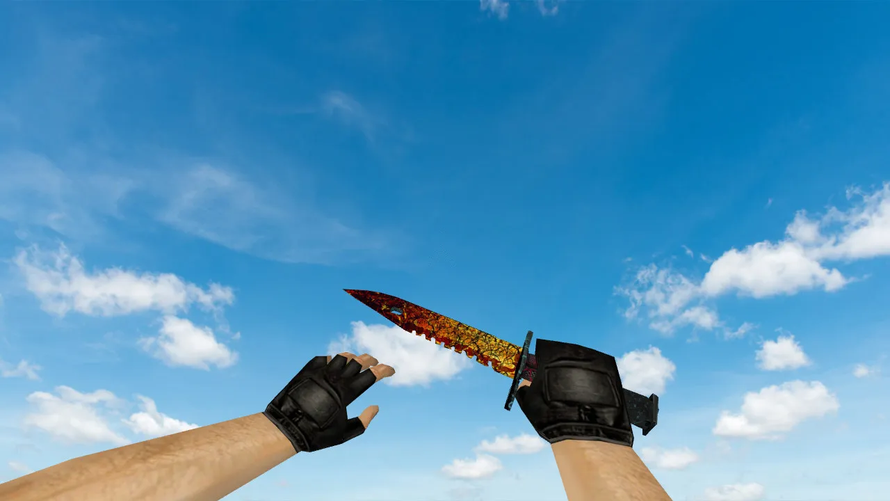 Скриншот Модель ножа v_M9 Bayonet Armageddon для CS 1.6: p_ и w_ модели, звук, анимация осмотра и качество текстур