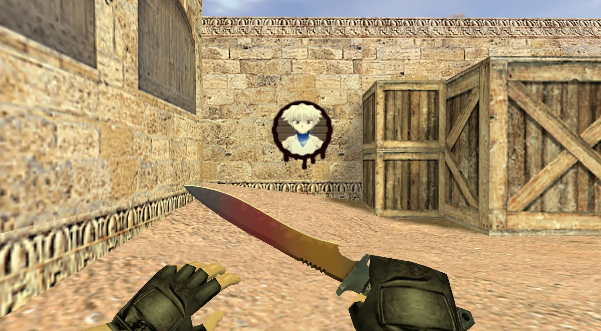 Скриншот Граффити «Киллуа Золдик» для CS 1.6 - Яркие аниме изображения в игре