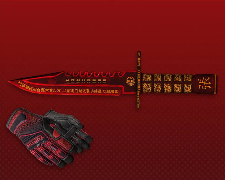 Скриншот Штык-нож M9 «Чанг» + Перчатки спецназа «Кровавое кимоно» для CS 1.6: v_/p_/w_ модели, звук, анимации осмотра