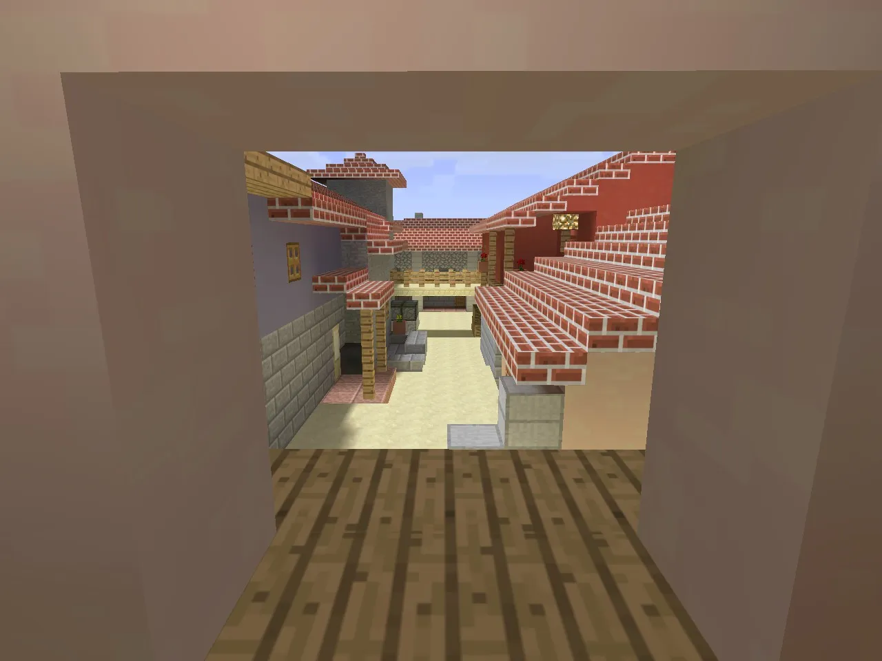 Скриншот  Карта de_inferno_minecraft для CS 1.6 - Тактические возможности и оптимизация