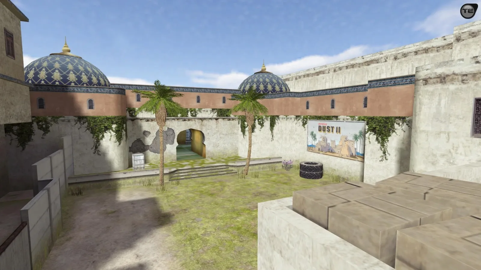 Скриншот  css_dust20 — DE карта для CS 1.6: спавны, тактика за Т и КТ, .nav для ботов, оптимизация wpoly/epoly
