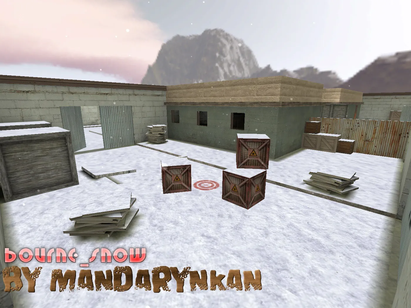 Скриншот de_bourne_snow для CS 1.6: тактика, точки, навигация ботов и оптимизация wpoly/epoly