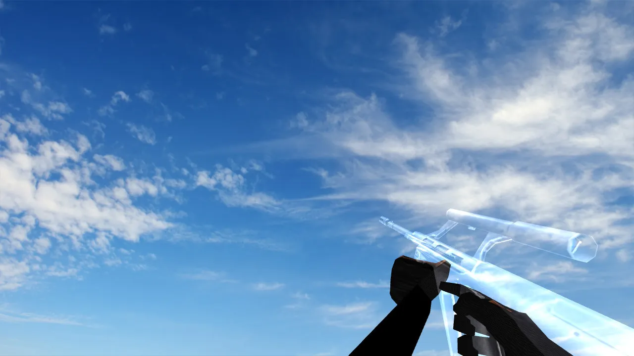 Скриншот Пак прозрачных моделей оружия v_ п_ w_ для CS 1.6: звуки, анимация осмотра, качество текстур