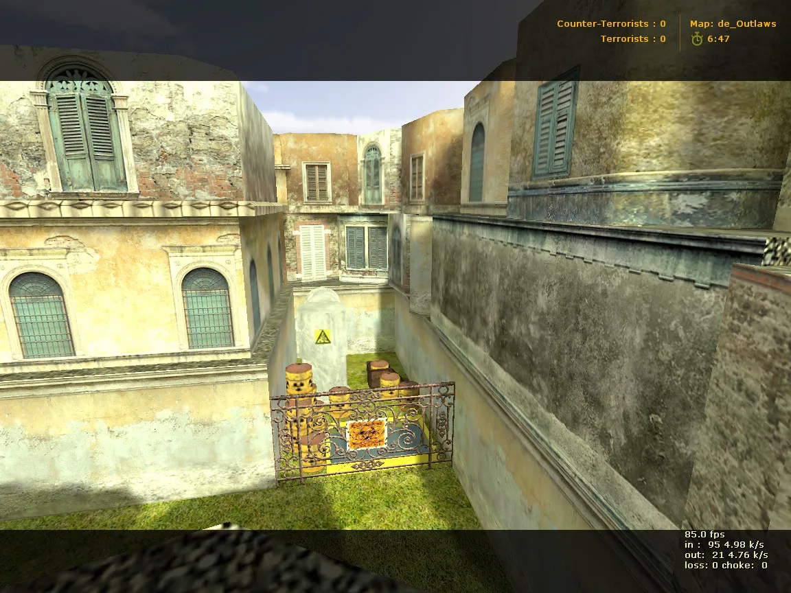 Скриншот de_cuba карта для CS 1.6: баланс сторон, точки, .nav и оптимизация wpoly/epoly