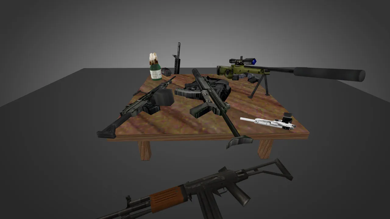 Скриншот Модель «Weapons and Equipment for Chicken» для CS 1.6 - Уникальный скин