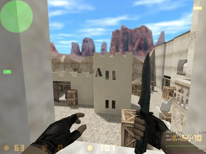 Скриншот  Карта de_sand_fortress для CS 1.6 — подробный обзор