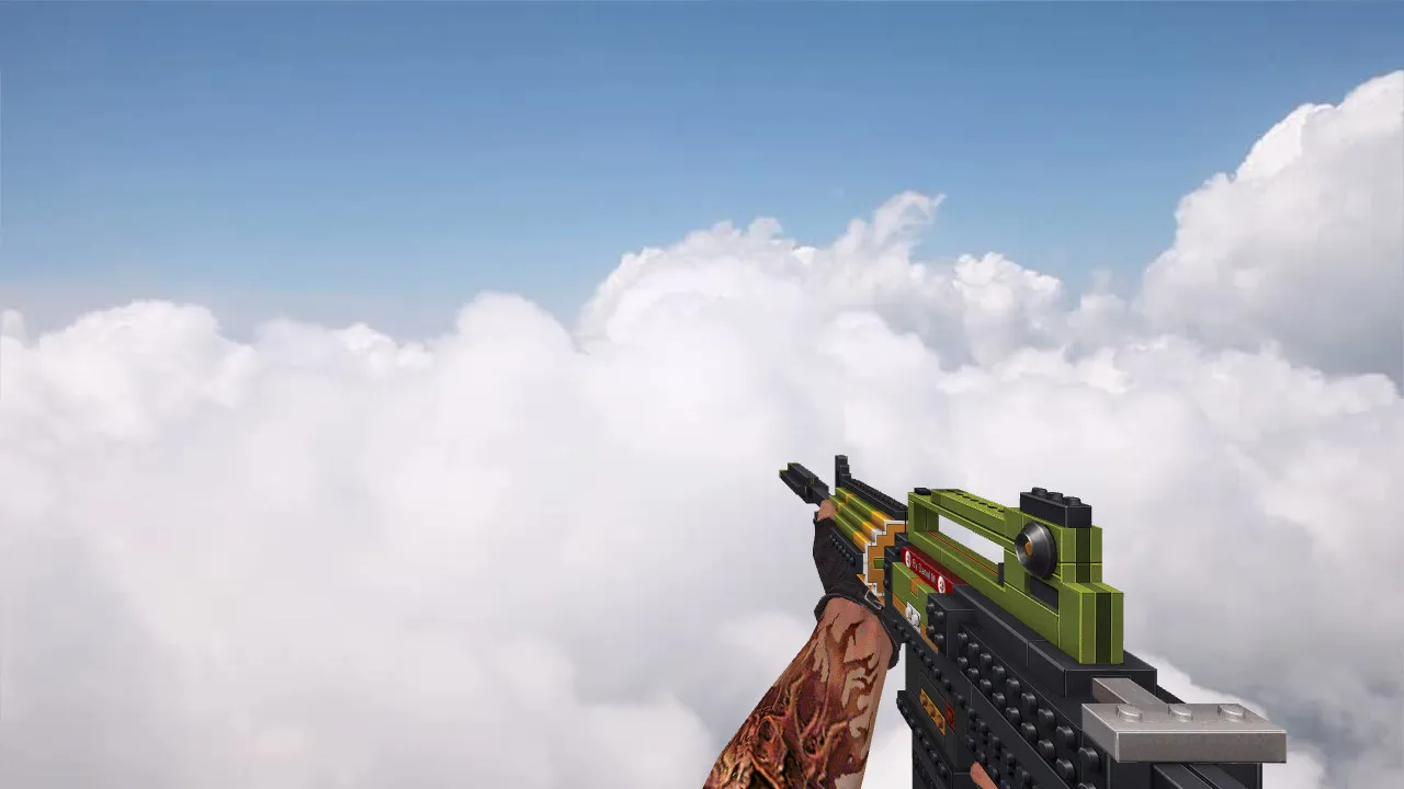 Скриншот Модель v_m4a1 LEGO для CS 1.6: p_m4a1, w_m4a1, звуки, анимация осмотра и текстуры