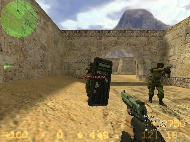 Скриншот Модель «Police Carbon Shield» для CS 1.6: v_ и p_ модели, звуки, анимации, текстуры и настройка