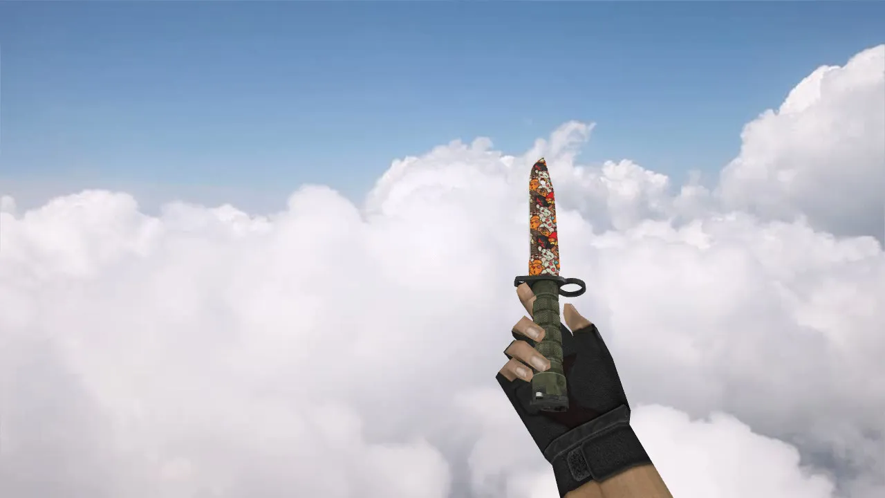 Скриншот Модель ножа Bayonet «Лапки» v_ для CS 1.6: p_ w_ файлы, звук, анимация осмотра, текстуры и настройка