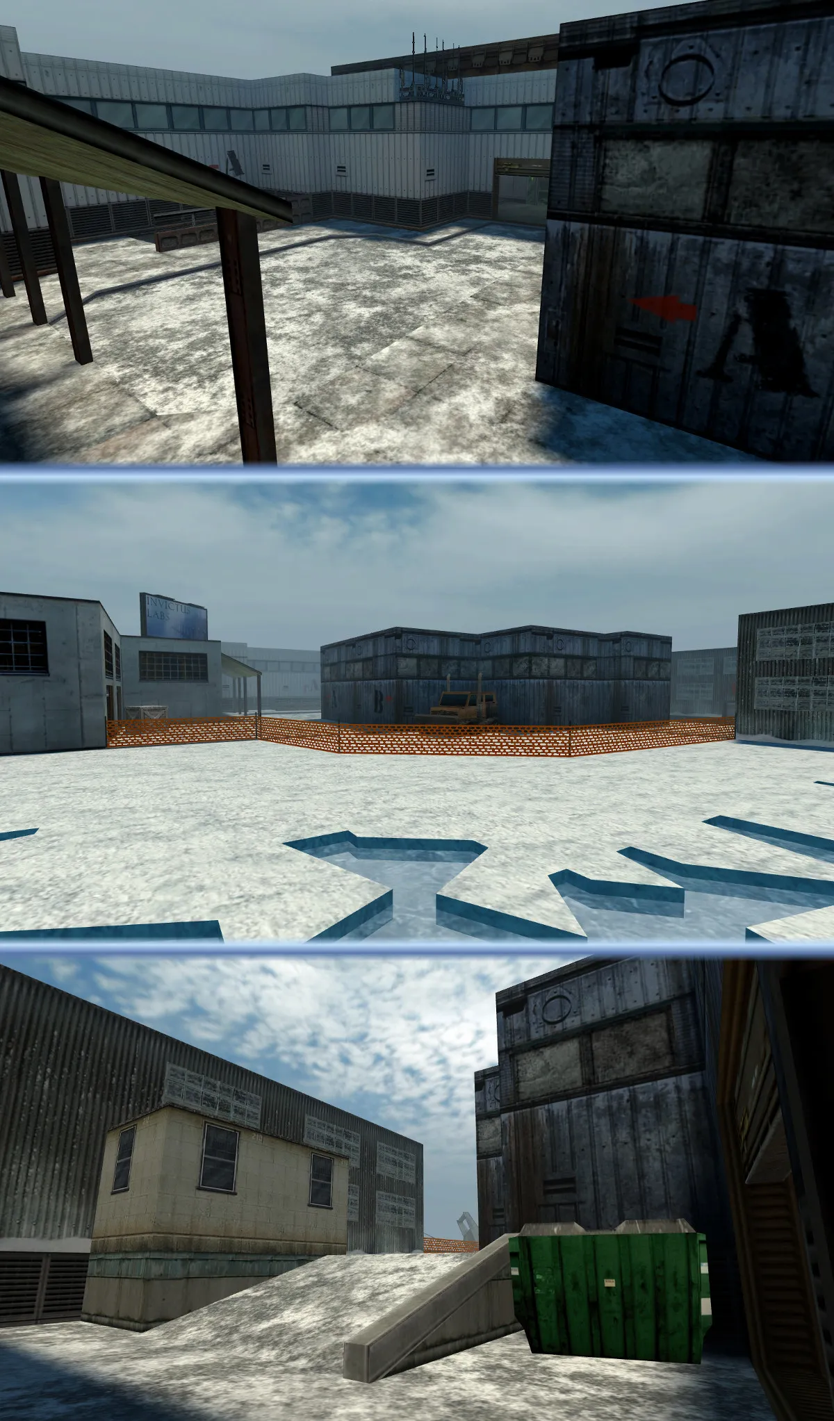 Скриншот  Карта «de_invictus_v12» для CS 1.6: Тактический анализ и детали