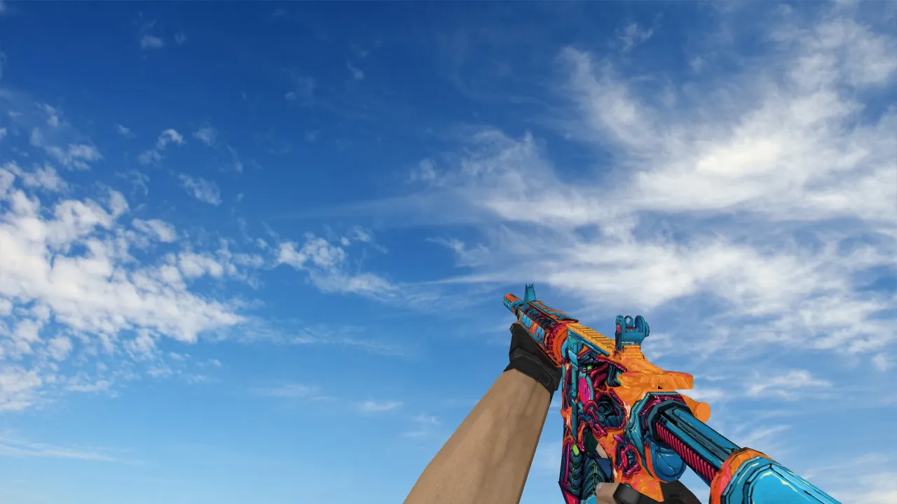 Скриншот Модель «M4A4 Biowar» v_ / p_ / w_ для CS 1.6: звуки, анимация осмотра, текстуры и настройка