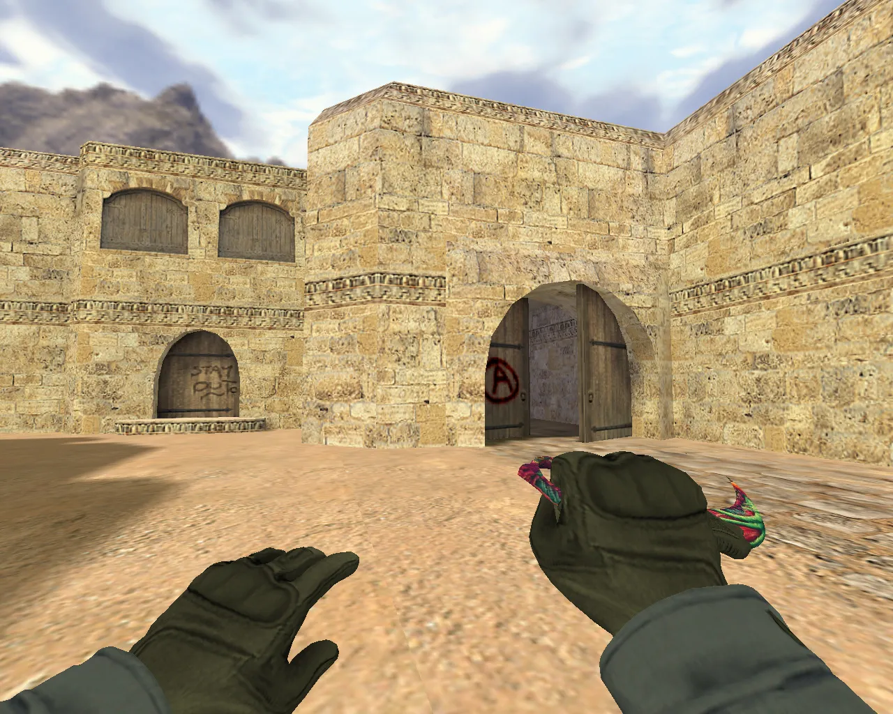 Скриншот Модель ножа «Керамбит Скоростной зверь» v_ p_ w_ для CS 1.6: звуки, анимация осмотра, текстуры и правильные hitbox