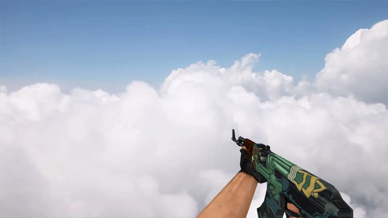 Скриншот Модель v_ / p_ / w_ AK-47 “Default Fire Serpent” для CS 1.6: звуки, анимация осмотра, текстуры и настройка