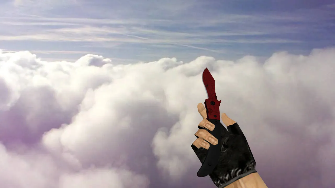 Скриншот Нож «Наваха Кровавая паутина» для CS 1.6: v_ и p_ модели, звук, анимация осмотра и текстуры