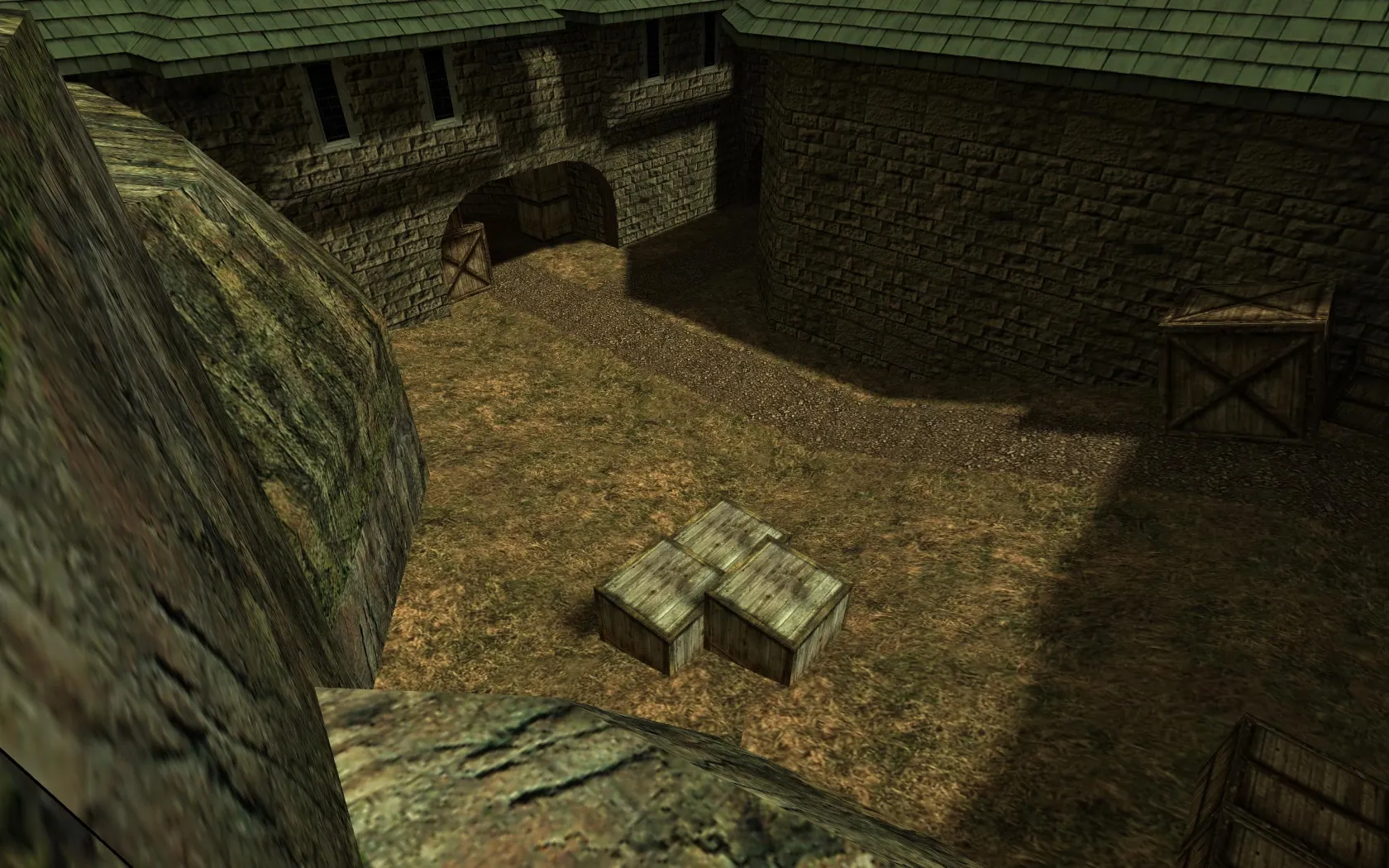 Скриншот  Карта de_dust2_storm для CS 1.6: баланс сторон, точки, .nav для ботов, оптимизация wpoly/epoly