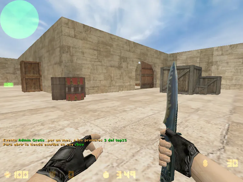 Скриншот  Карта de_fcs_2vs2 для CS 1.6: баланс сторон, точки, .nav для ботов и оптимизация wpoly/epoly