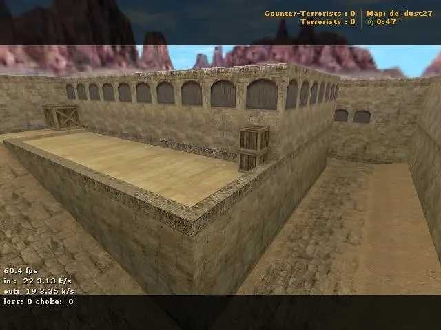 Скриншот  de_dust27 для CS 1.6: тактика, точки и боты (.nav), оптимизация wpoly/epoly