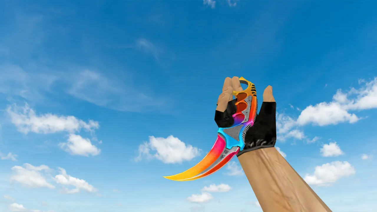Скриншот Модель ножа «Karambit Ocassion» v_ для CS 1.6: качественные текстуры, звуки, анимация осмотра
