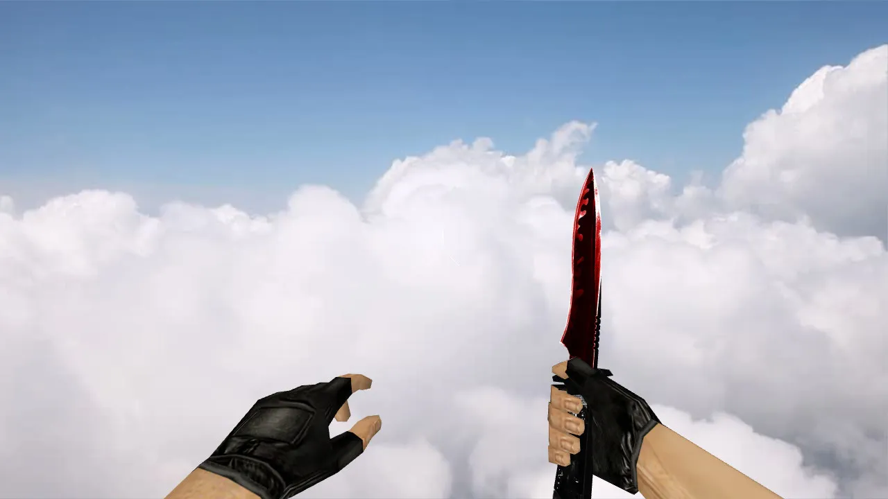 Скриншот Модель ножа Default Knife Duality Red v_default для CS 1.6: w_ и p_ модели, звук, анимация осмотра, текстуры
