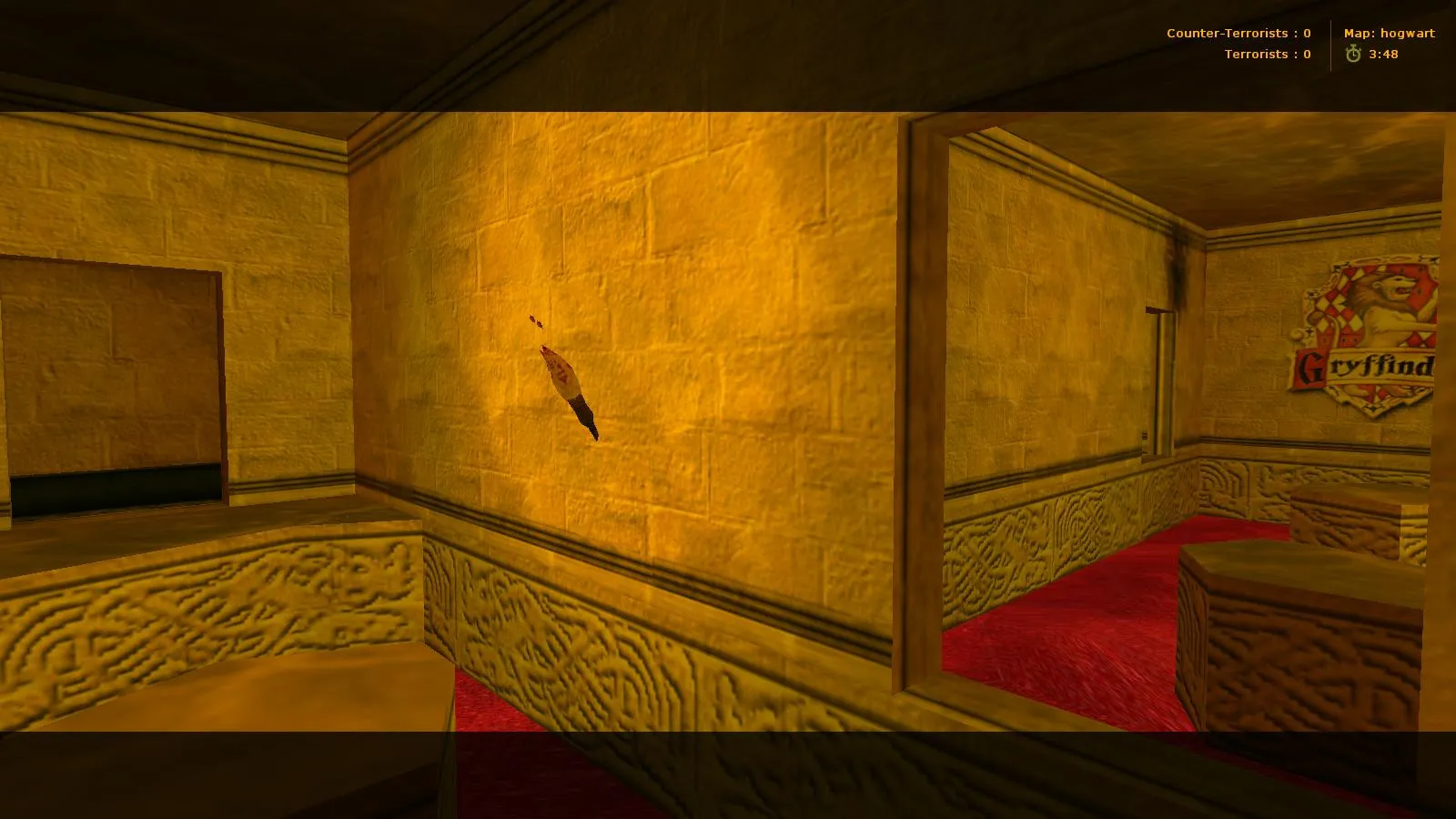 Скриншот  Карта deathrun_hogwarts для CS 1.6: deathrun-режим, точки, маршруты, .nav и оптимизация wpoly/epoly