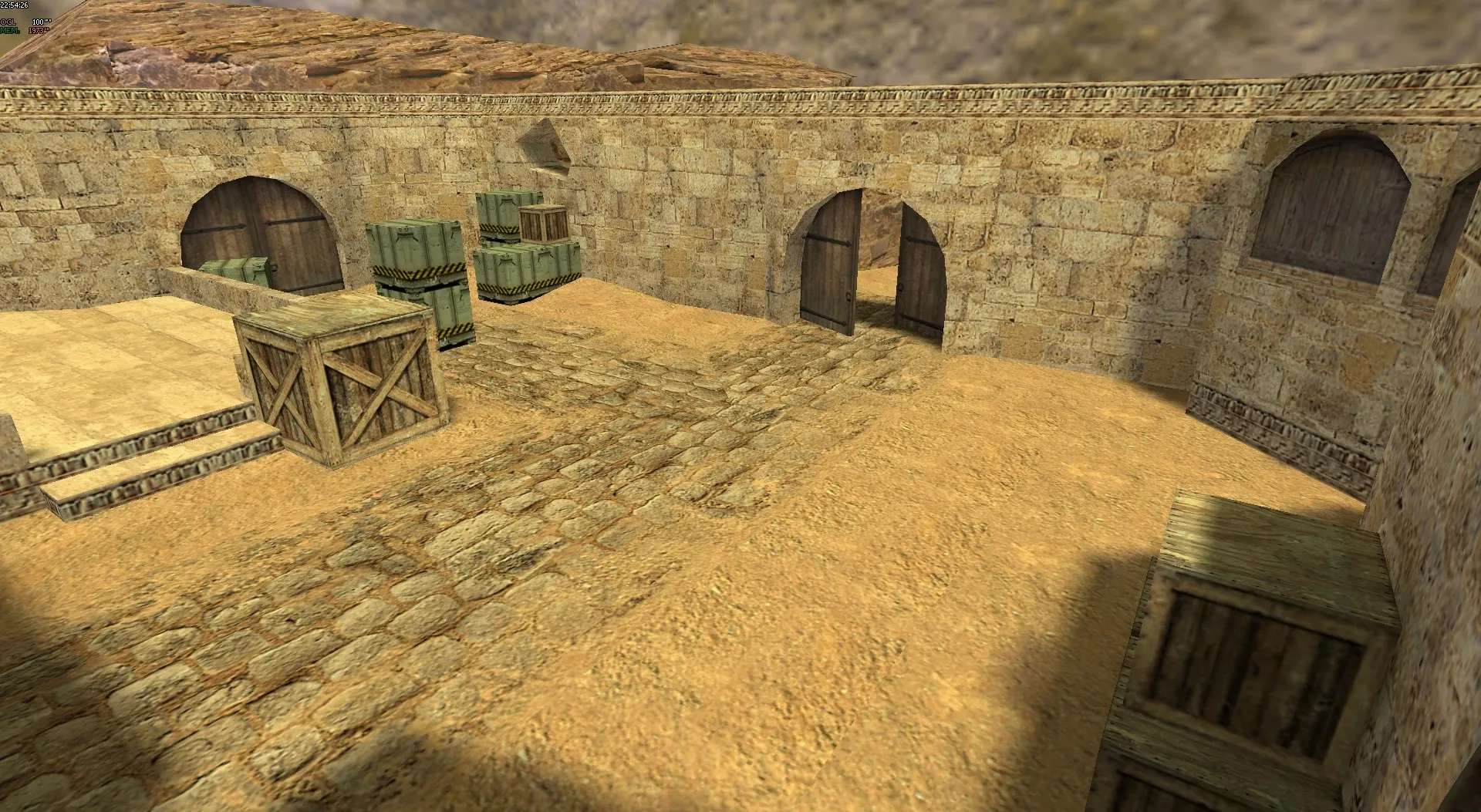Скриншот  de_dust2_extended для CS 1.6: баланс сторон, точки, .nav для ботов, оптимизация wpoly/epoly