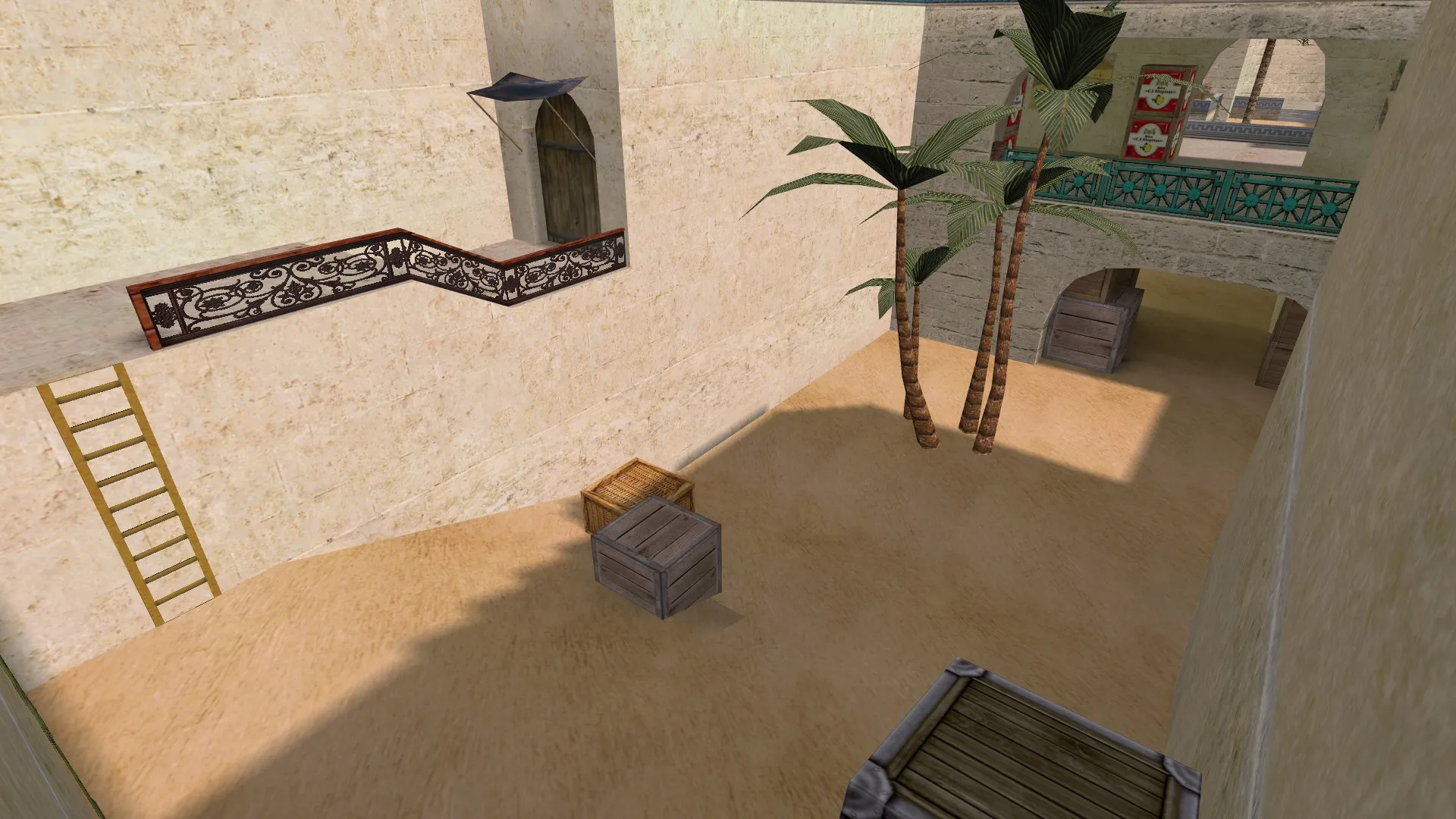 Скриншот  Карта de_dust2_suncsm для CS 1.6: баланс сторон, точки, .nav для ботов и оптимизация