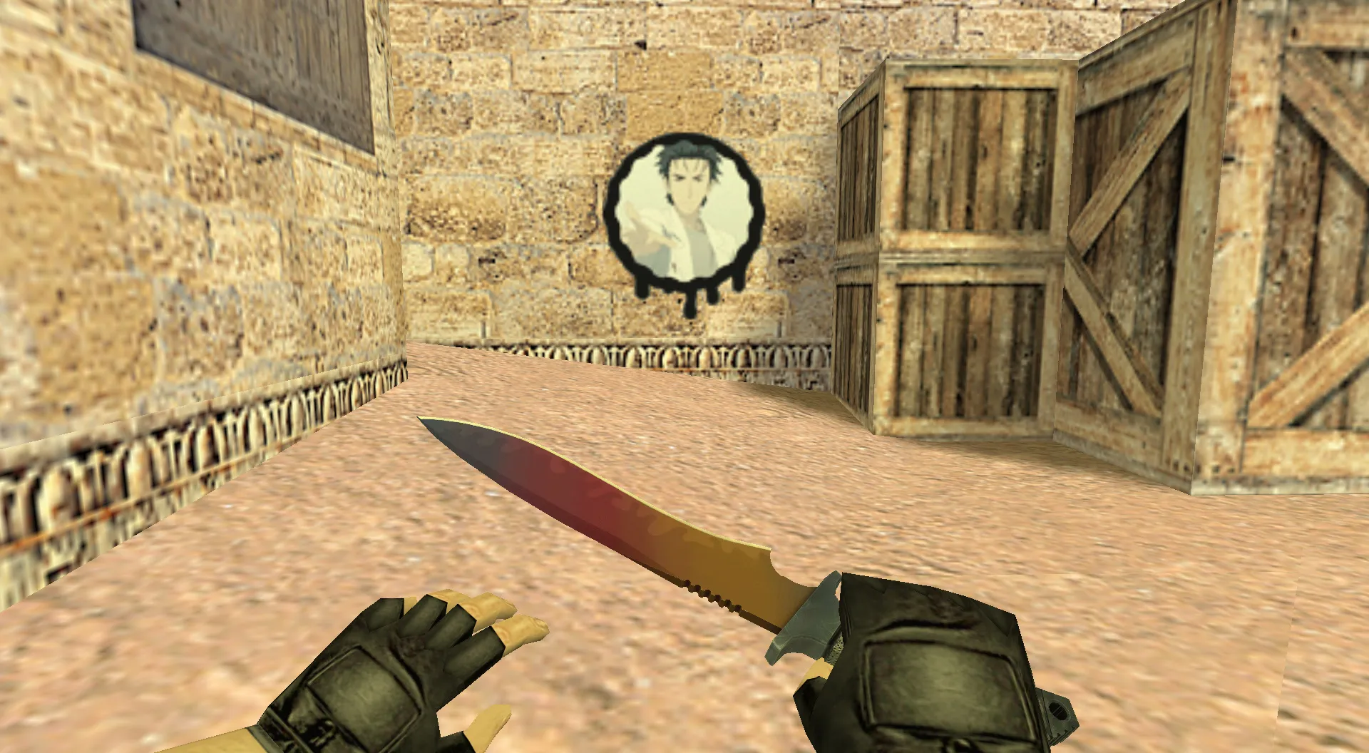 Скриншот Граффити «Ринтаро Окабэ» для CS 1.6 - Аниме граффити