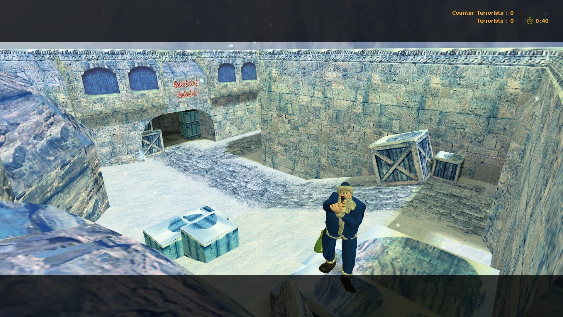 Скриншот de_dust2_xmas_2013 для CS 1.6: карта DE Dust2 2013, точки, .nav и оптимизация