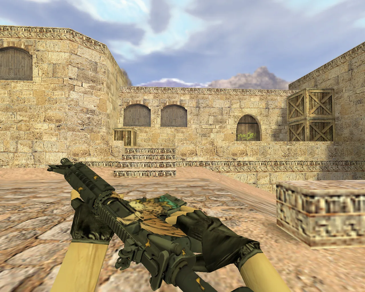 Скриншот М4А1 М4А4 Грифон v_model/p_model/w_model для CS 1.6: звук, анимация осмотра и текстуры