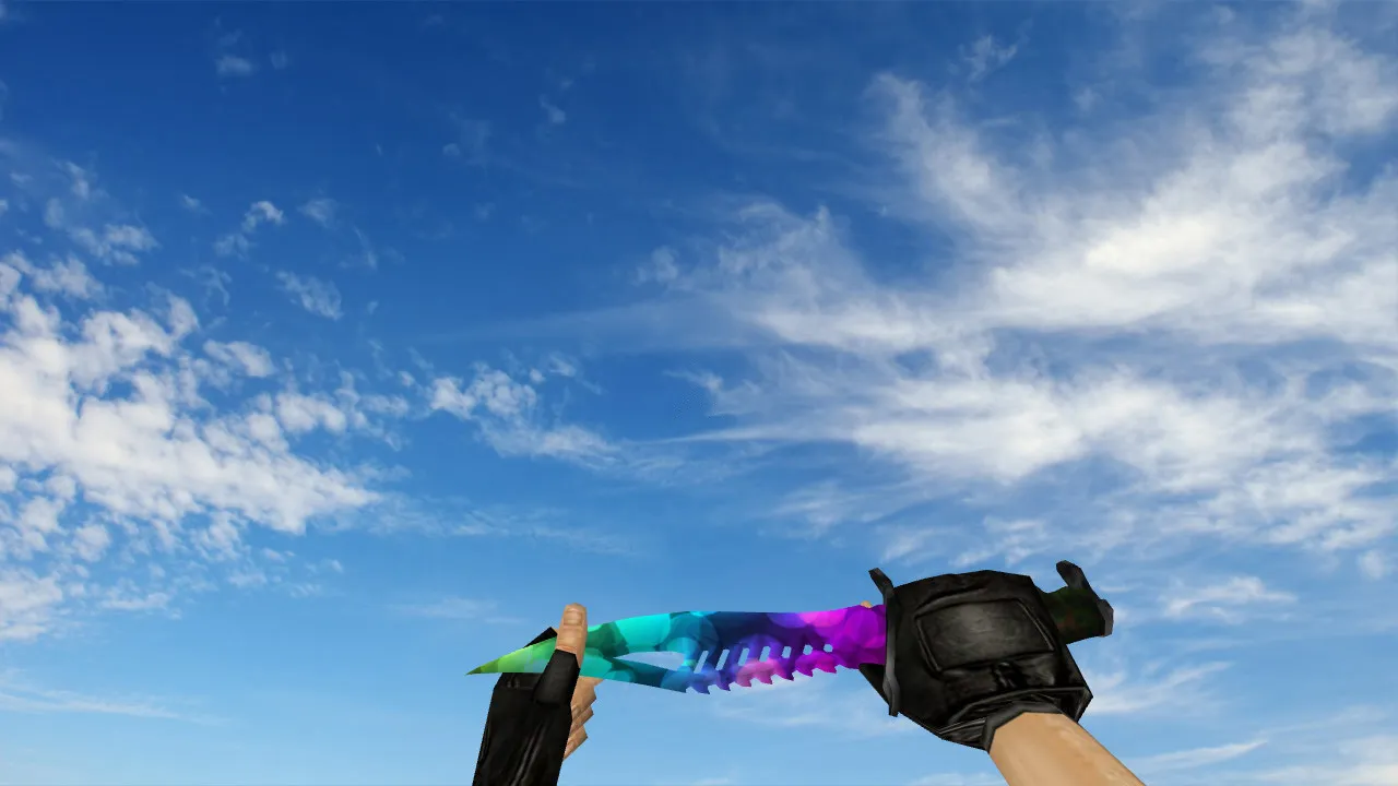 Скриншот Модель ножа «Nautilus Bubbles» v_ для CS 1.6: p_ и w_ модели, звук, анимация осмотра и текстуры