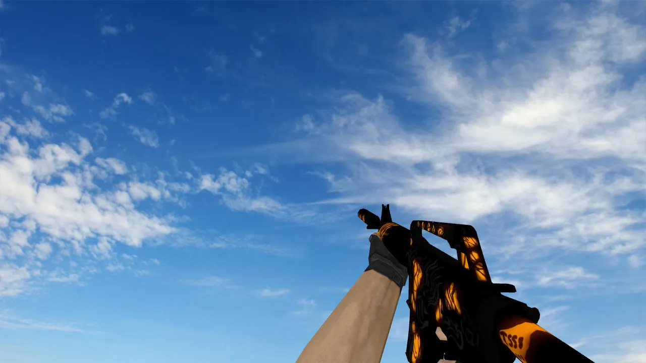 Скриншот Модель M4A1 The fear of Halloween для CS 1.6: v_ и p_ модели, звуки, анимация осмотра, текстуры