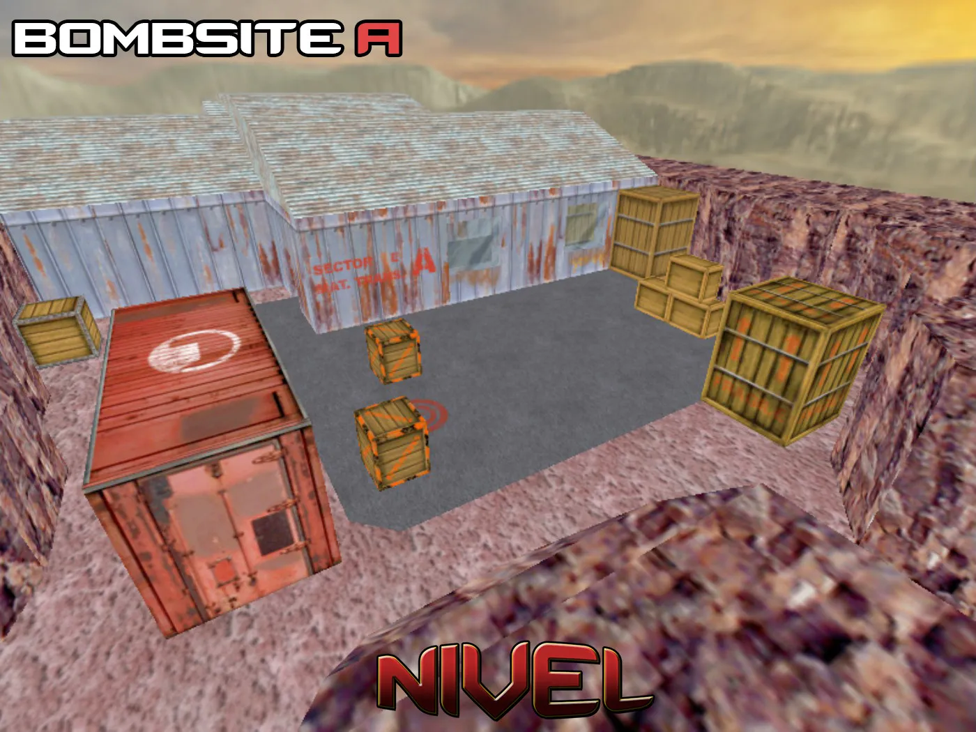 Скриншот  Карта de_nivel для CS 1.6 - Тактические особенности и оптимизация