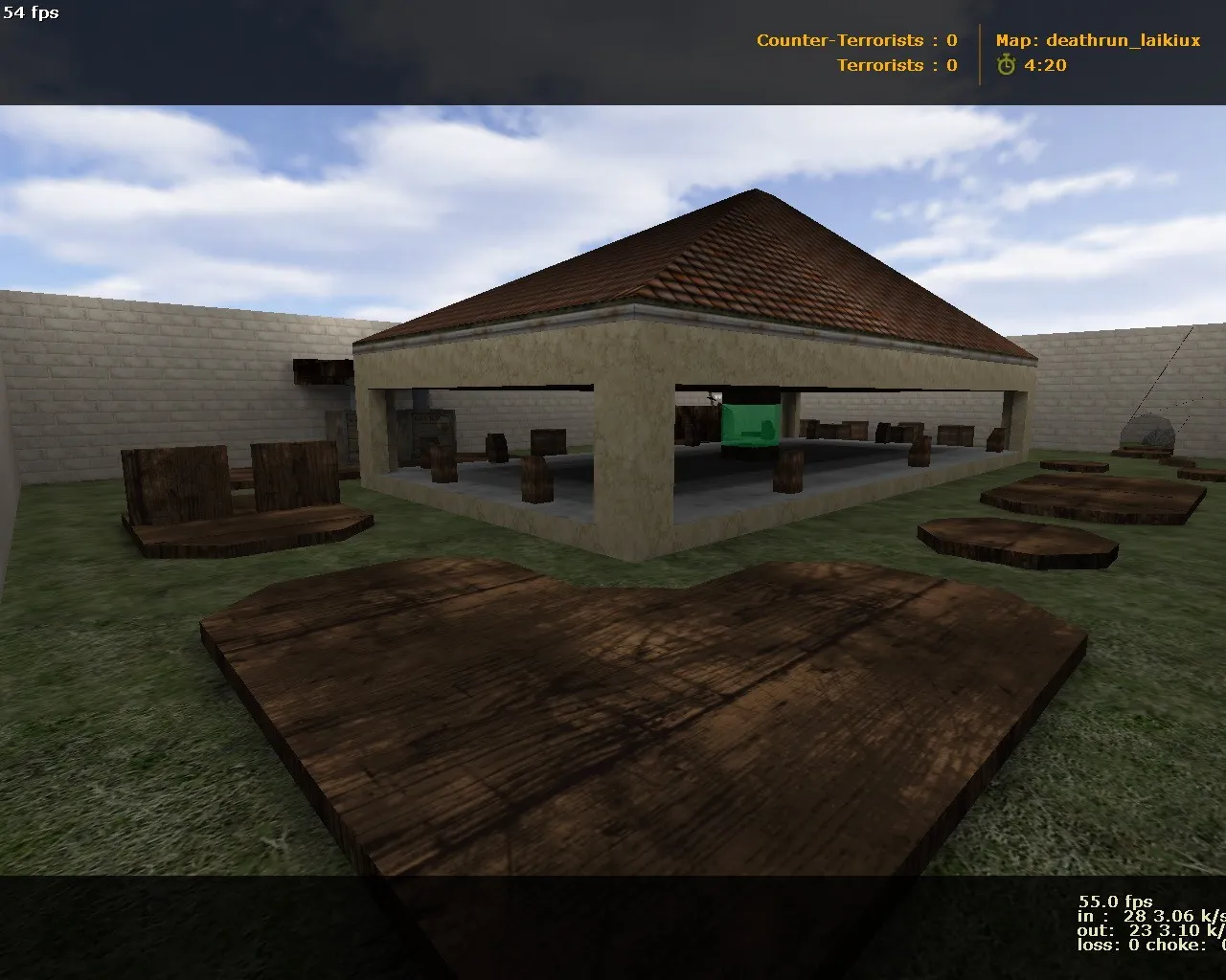 Скриншот  deathrun_laikiux для CS 1.6: карта deathrun, тактики за терр и спец, настройки и требования