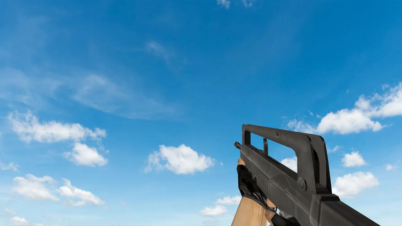 Скриншот  Пак моделей оружия «Default Weapons Chromed» для CS 1.6: v_, p_, w_ модели, звуки, анимация осмотра и текстуры