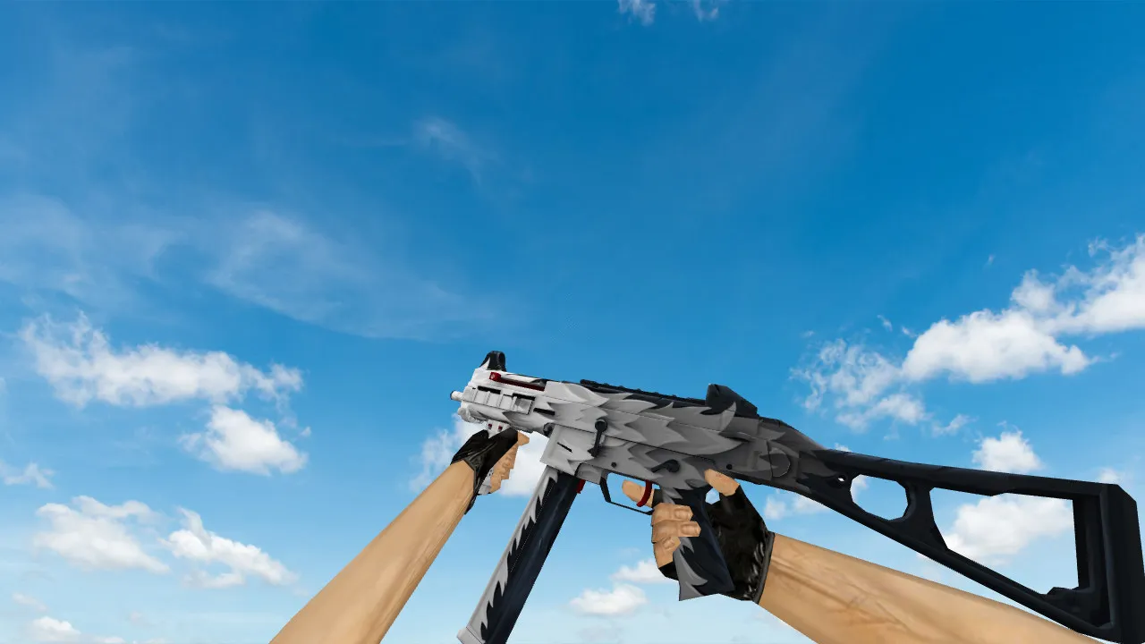 Скриншот Модель «UMP-45 White Fang» для CS 1.6 - качественные текстуры и анимации