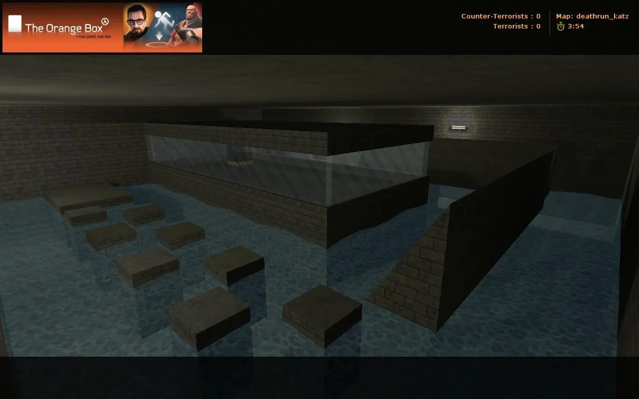 Скриншот  deathrun_katz для CS 1.6: тактика за CT и TR, точки, .nav и оптимизация wpoly/epoly